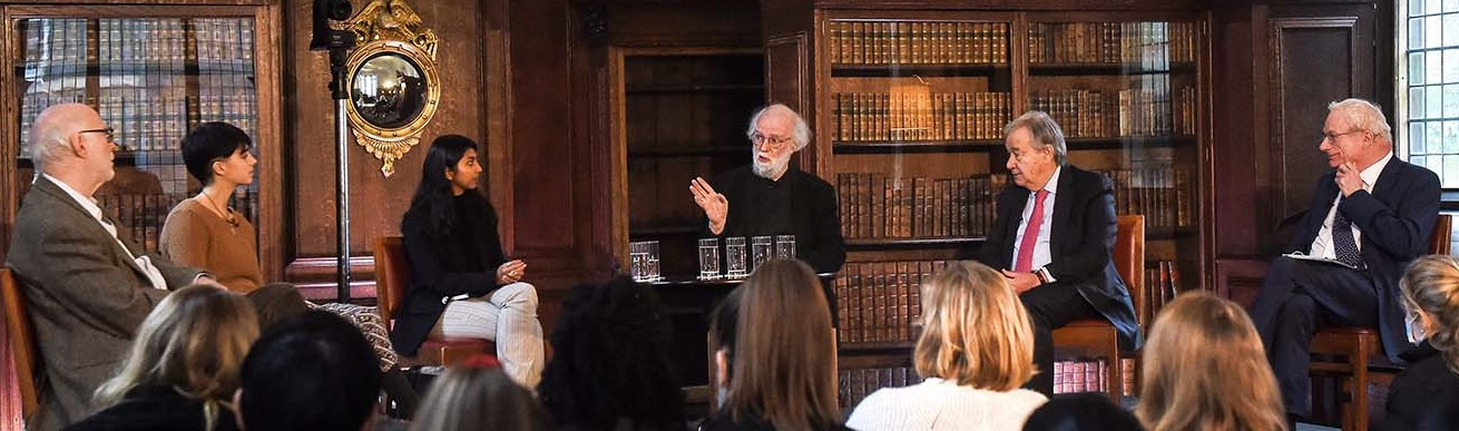 Chris Smith as Master of Pembroke with UN Secretary-General